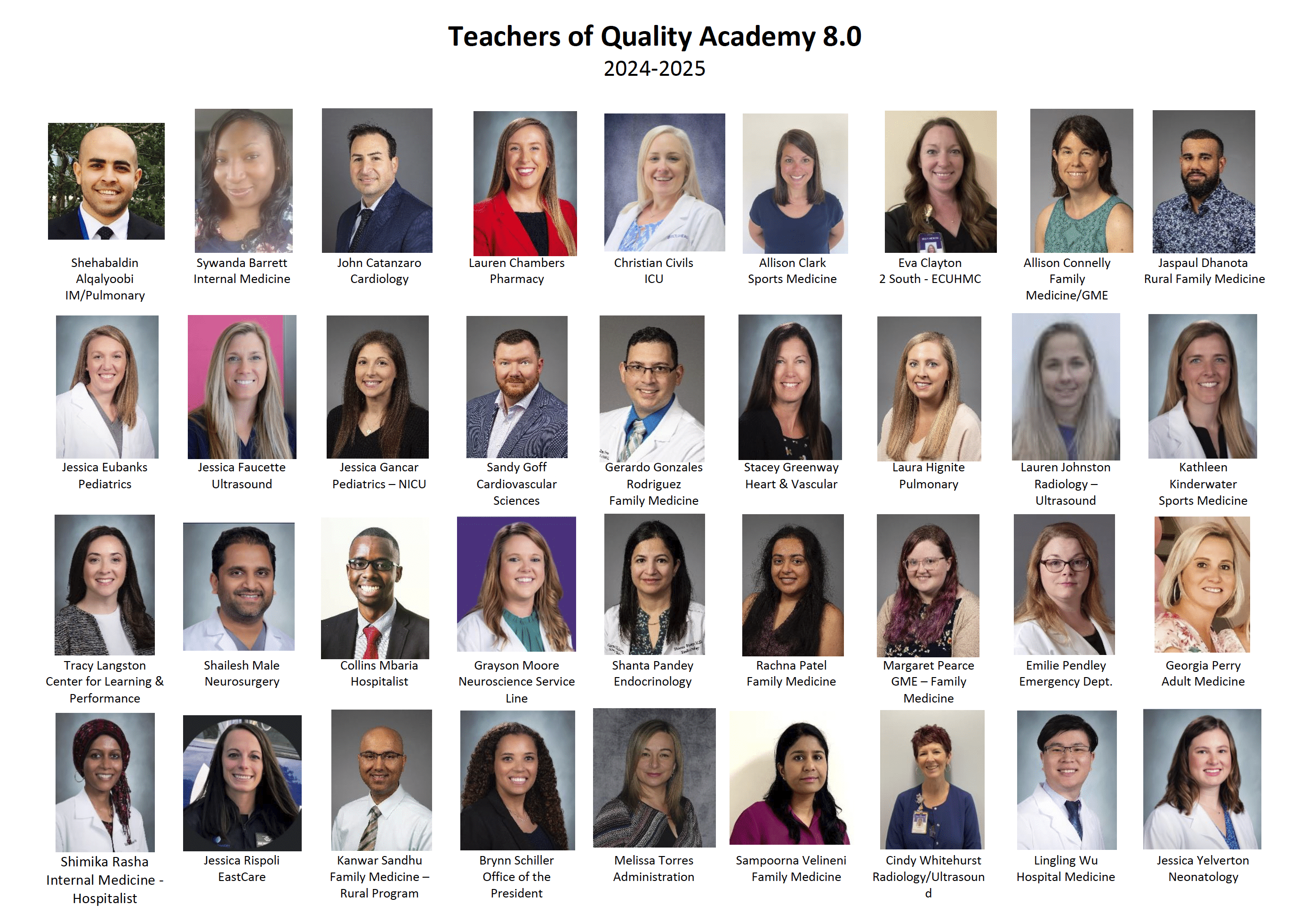 ECU Health, Brody School of Medicine, welcome TQA 8.0